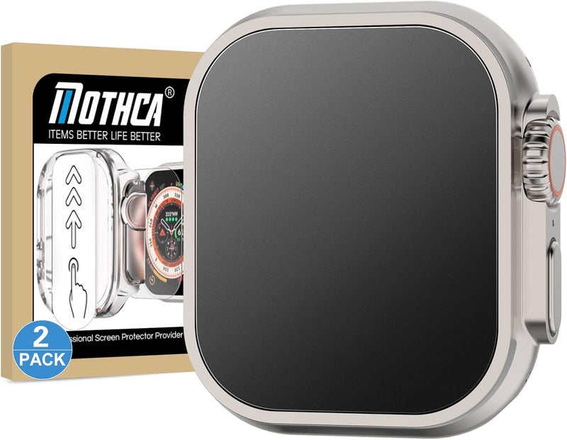 Mothca 2 Pack Tempered Glass Matte Screen Protector for Apple Watch Ultra 3 (2025) / Ultra 2 / Ultra (49mm) [Quick Fit Case] Auto-alignment HD Clear Touch Sensitive Anti-Scratch 9H Matte Glass Film - Image 1